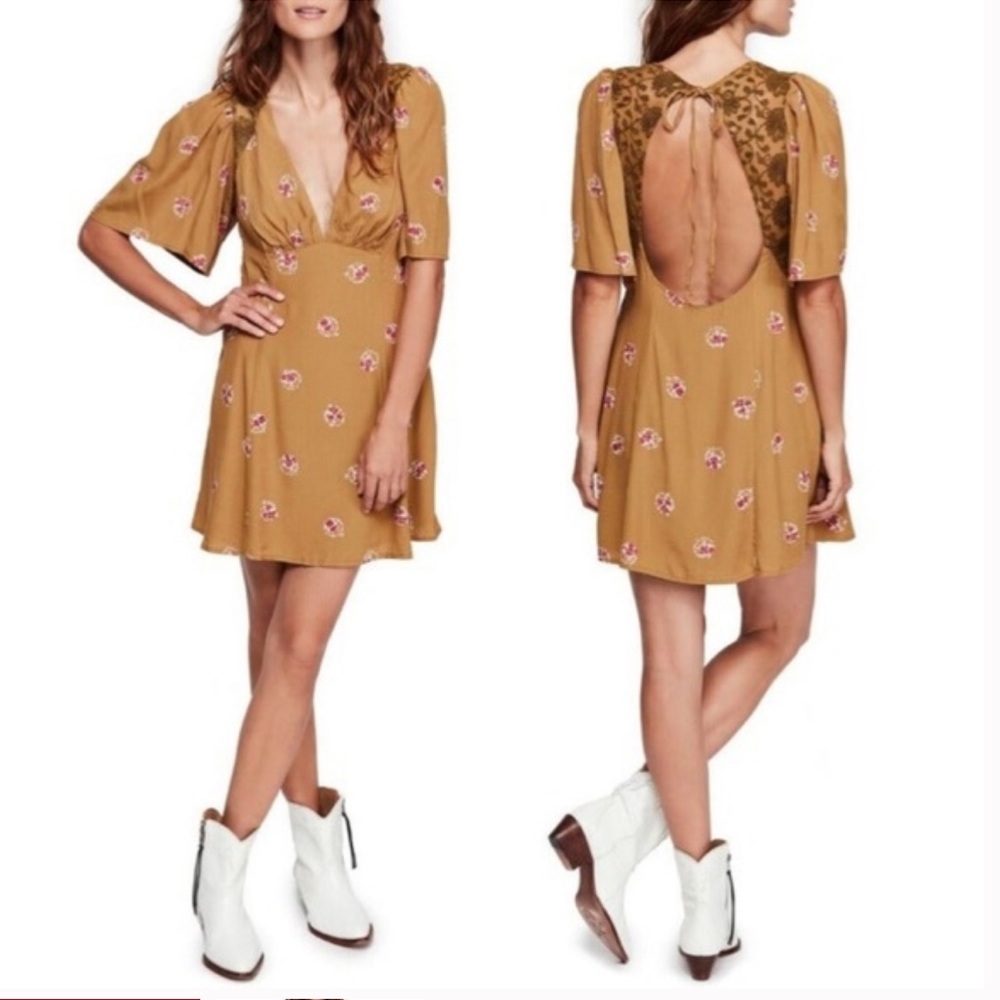 Free People Mockingbird Backless Mini Dress 10